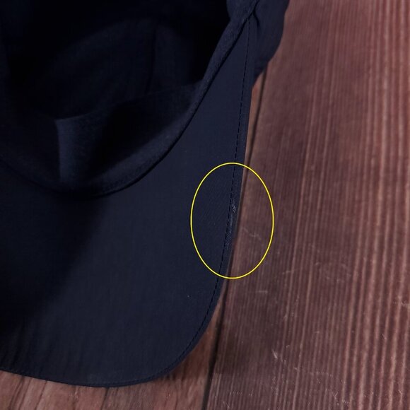 *FLAW READ* Lululemon Womens Baller Hat Logo Patch Navy Blue Fits Small - Picture 2 of 16